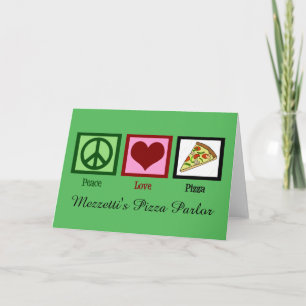 Tarjeta Festiva Custom Pizza Parlor Christmas
