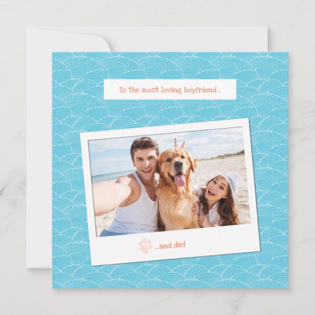 Tarjeta Festiva Custom Polaroid Style Photo Card for Boyfriend (Anverso)