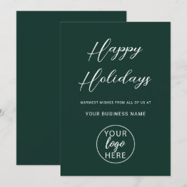 Tarjeta Festiva Custom Professional Business Logo Christmas