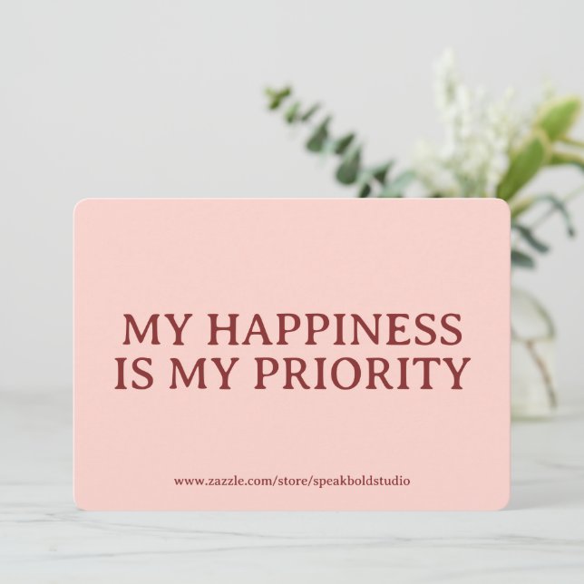 Tarjeta Festiva Custom Self-Love and Confidence Gift Card for Her (Anverso de pie)