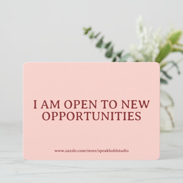 Tarjeta Festiva Custom Self Love Card Positive Affirmation for Her (Anverso de pie)