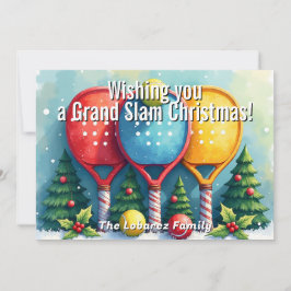 Tarjeta Festiva 🎾🎄Custom text,  Candy Cane Smash