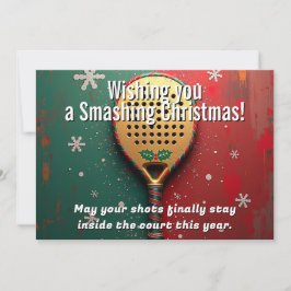 Tarjeta Festiva 🎾🎄Custom text, Off-Court Wishes, On-Court Misses
