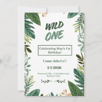 Tarjeta Festiva Customizable First Birthday Greeting Card