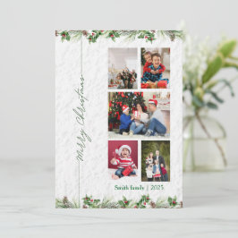 Tarjeta Festiva Customized Merry Christmas Photo Card