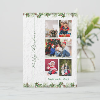 Tarjeta Festiva Customized Merry Christmas Photo Card