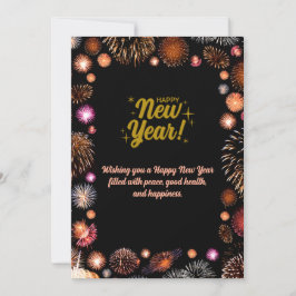 Tarjeta Festiva Customized & Personalized Happy New Year Greeting 