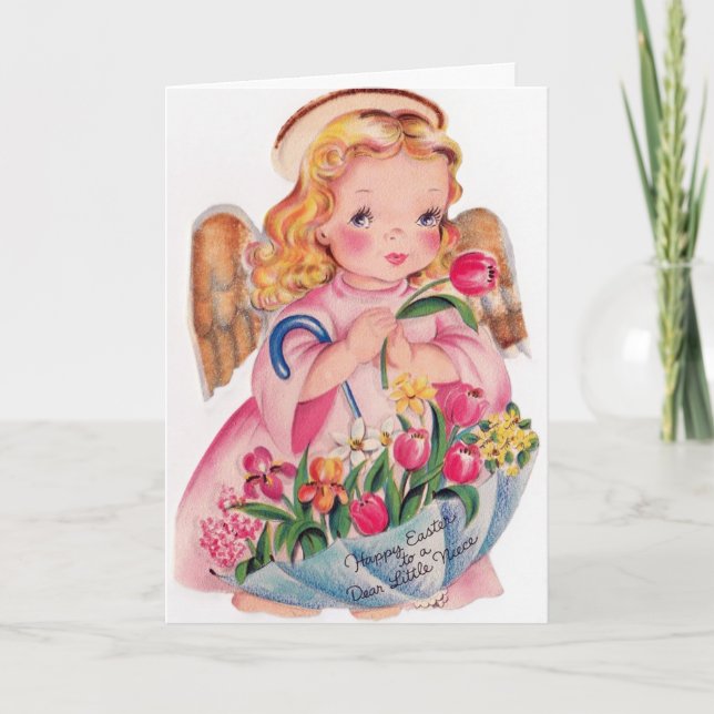 Tarjeta Festiva Cuta Noche de Pascua añade el mensaje Angel (Anverso)