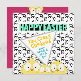 Tarjeta Festiva Cuta pimienta: "Feliz Pascua, ¡chelines!"