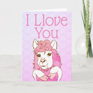 Tarjeta Festiva Cuta te quiero llamada rosa