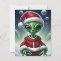 Cute Alien Santa Claus