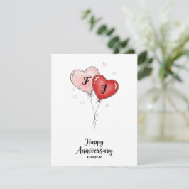 Tarjeta Festiva Cute Anniversary Card Personalized Couple Gift