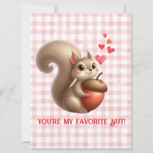 Tarjeta Festiva Cute ardilla divertida día de San Valentín