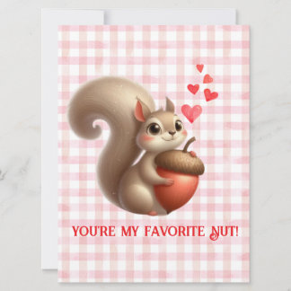 Tarjeta Festiva Cute ardilla divertida día de San Valentín