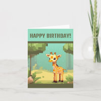 Cute Baby Giraffe Pixel Art