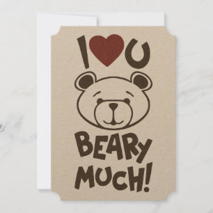 Tarjeta Festiva Cute Bear Valentine