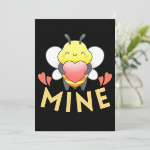 TARJETA FESTIVA CUTE BEE MINE - DÍA DE LA VALENTINA DIVERTIDA