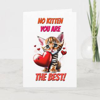 Tarjeta Festiva Cute bengala no kitten los mejores amantes del gat