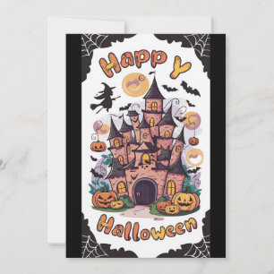 Tarjeta Festiva Cute Boo Happy Halloween