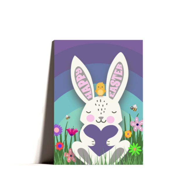 Tarjeta Festiva Cute Bunny Easter Greet Easter Card Easter (Subido por el creador)