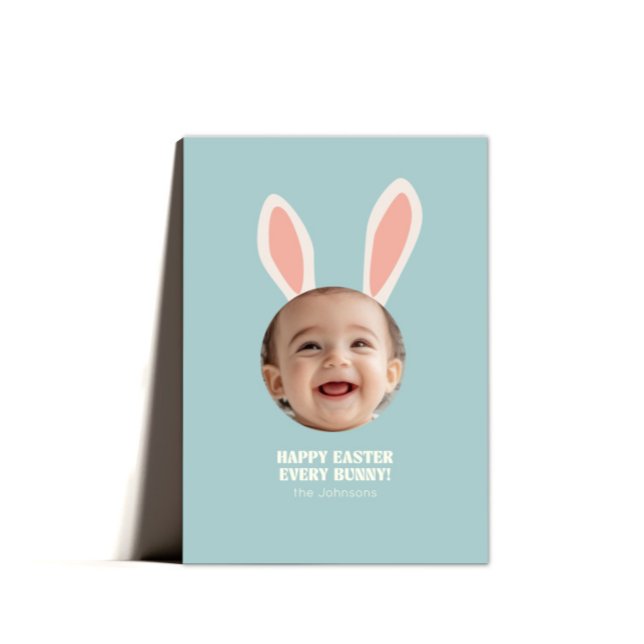 Tarjeta Festiva Cute Bunny Easter Greeting Photo Card (Subido por el creador)