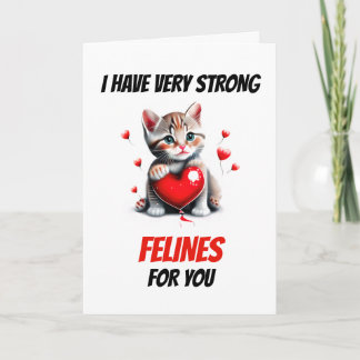Tarjeta Festiva Cute calico kitten felinos fuertes para ti gato pu
