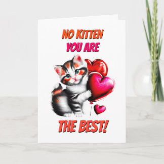 Tarjeta Festiva Cute calico no kitten los mejores amantes del gato