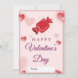 Tarjeta Festiva Cute Candy Love Valentine’s Day Card