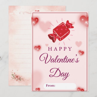 Tarjeta Festiva Cute Candy Love Valentine’s Day Card