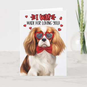 Tarjeta Festiva Cute Cavalier King Charles Dog Love Valentine