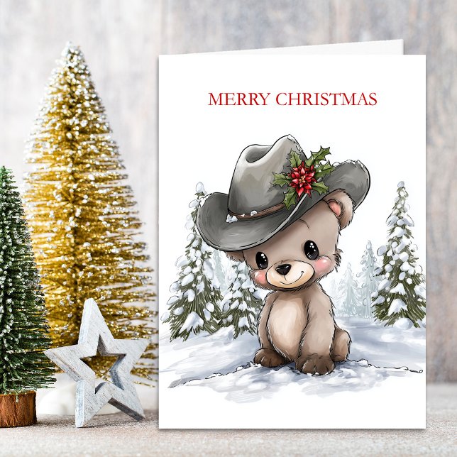 Tarjeta Festiva Cute Christmas Teddy Bear (Subido por el creador)