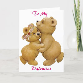 Tarjeta Festiva Cute Dancing Teddy Bears