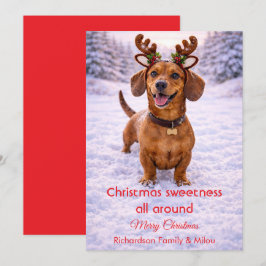 Tarjeta Festiva Cute Dog Christmas Sweet Quote | Holiday Card