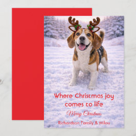 Tarjeta Festiva Cute Dog Christmas Sweet Quote | Holiday Card