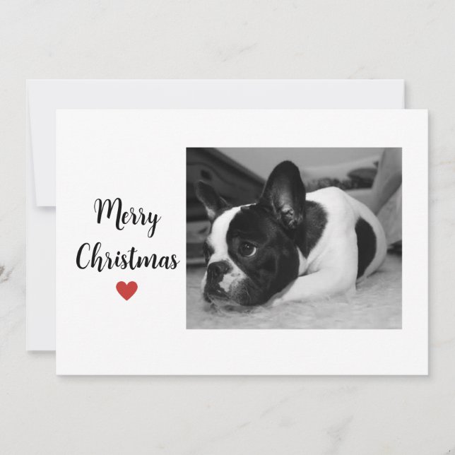Tarjeta Festiva Cute Dog Chritsmas Love (Anverso)