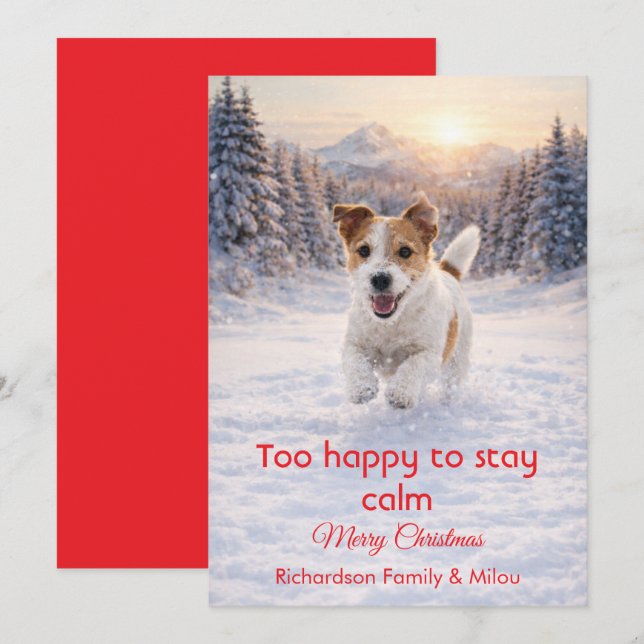 Tarjeta Festiva Cute Dog with Christmas Funny Quote | Holiday Card (Anverso / Reverso)