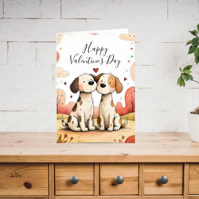 Tarjeta Festiva Cute Dogs Valentine Card (Subido por el creador)