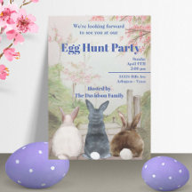Cute Egg Hunt Bunnies Pascua