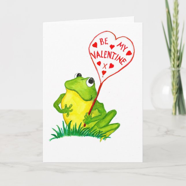 Tarjeta Festiva Cute Froggy Valentine Card (Anverso)