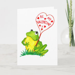 Tarjeta Festiva Cute Froggy Valentine Card