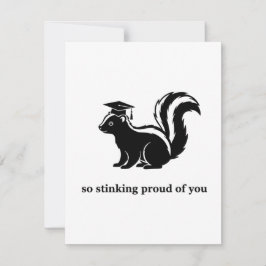 Tarjeta Festiva Cute Funny Skunk Graduation Card So Proud