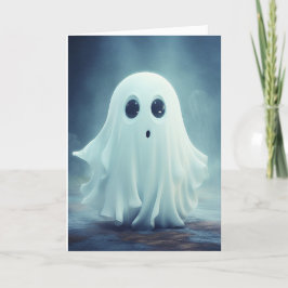 Tarjeta Festiva Cute Ghost Halloween