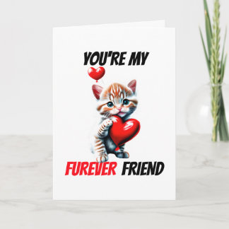 Tarjeta Festiva Cute ginger kitten mi amigo futuro bff chicas pun