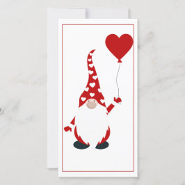 Tarjeta Festiva Cute Gnome San Valentín