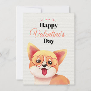 Tarjeta Festiva Cute Happy Valentine Day Card