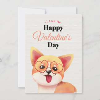 Tarjeta Festiva Cute Happy Valentine Day Card