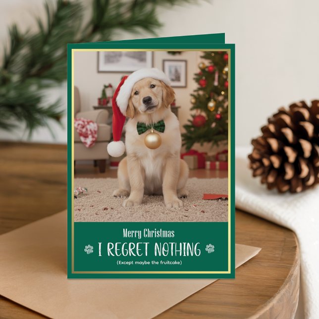 Tarjeta Festiva Cute Humorous Dog Picture Merry Christmas Folded  (Subido por el creador)