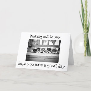 TARJETA FESTIVA CUTE HUSKIE PUPS DICE **FELIZ CUMPLEAÑOS"