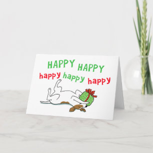 Tarjeta Festiva Cute Jack Russell Navidades felices de perros co