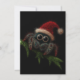 Tarjeta Festiva Cute Jumping Spider Christmas Cards